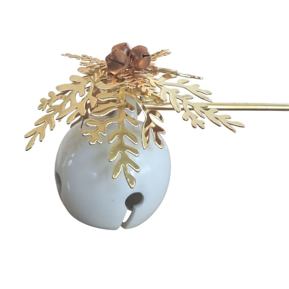 Dept 56 Vintage Porcelain Sleigh Bell Candle Snuffer 90s
